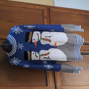 TIPSY ELVES Snowman Christmas Sweater- XL